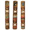Set of 3 Tiki Mask Ocean Animal Totem Hand Carved Wall Decor Sculpture 40 Inch